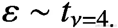 \varepsilon \sim {t}_{\nu =4.}