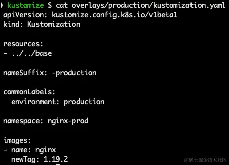 图 8.7 - production/kustomization.yaml 内容