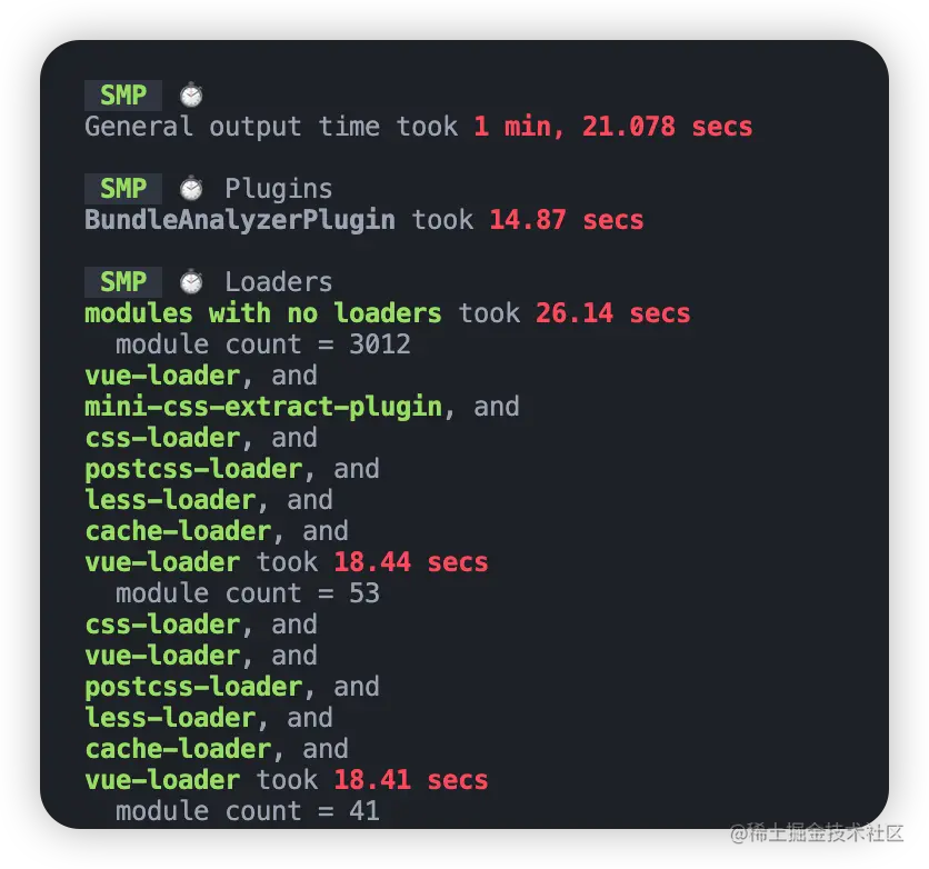 不做优化再次打包时间