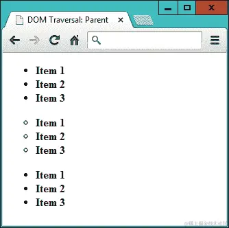 使用和不使用过滤器访问父元素