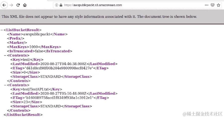 图 8.24 - 查看存储桶对象和密钥