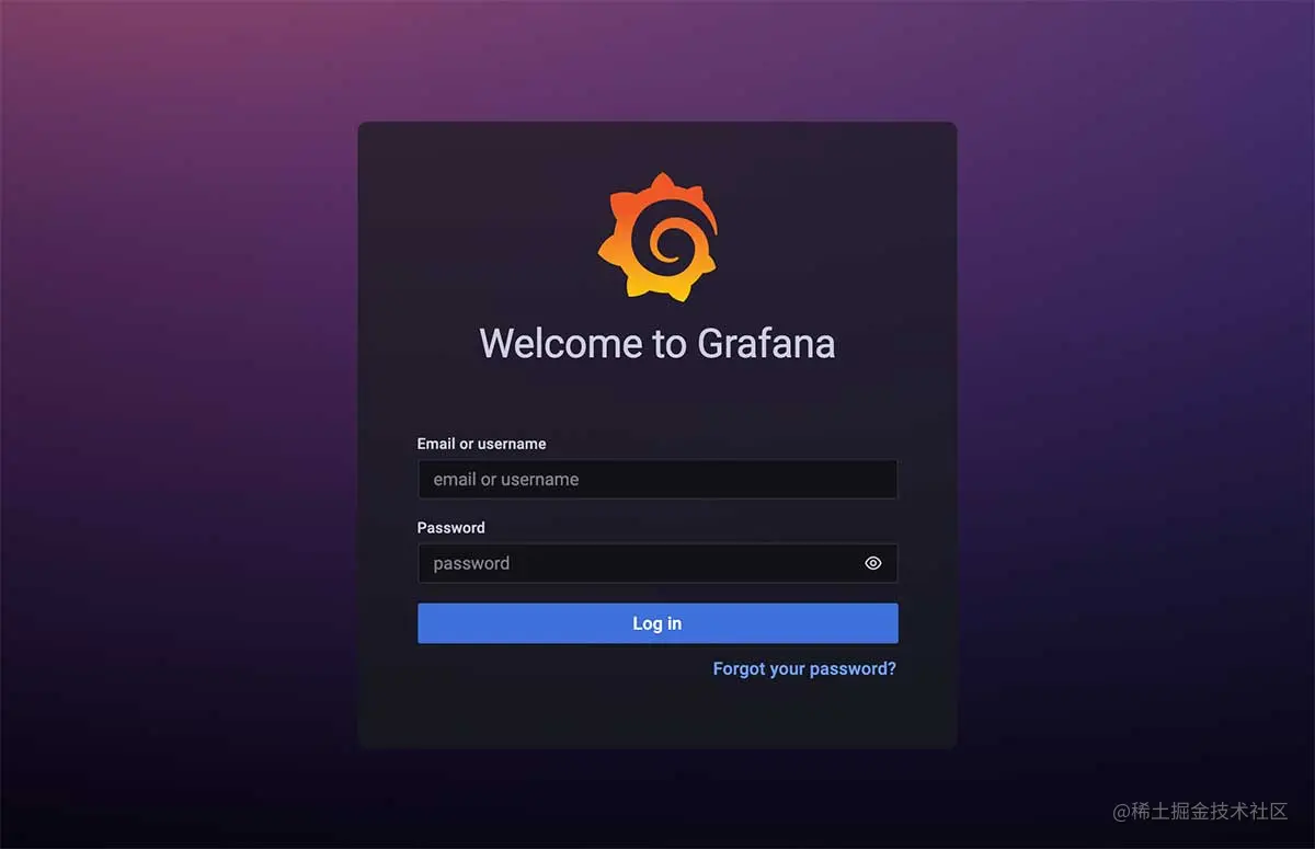 Grafana 默认登陆界面