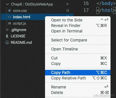 图 6.1 – 复制 index.html