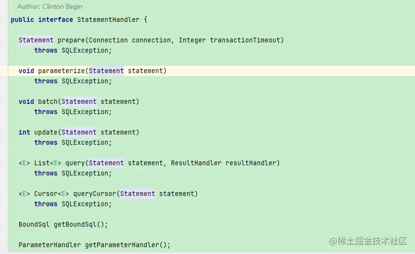 MyBatis的StementHandler