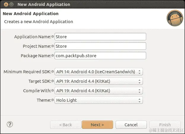 Time for action – creating a native Android project