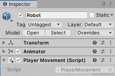 图 14.1 - 为角色创建一个玩家移动脚本