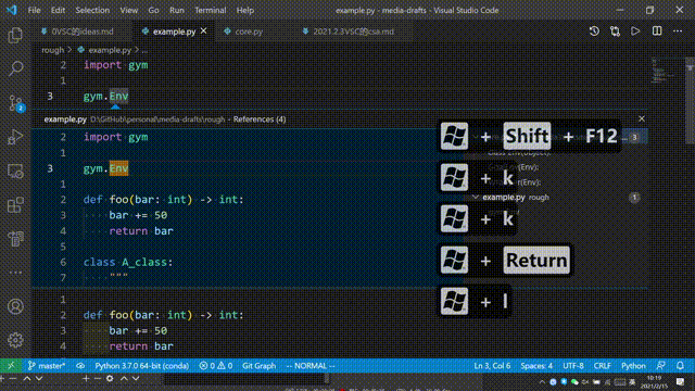 F12 跳转到 gym 库的定义中