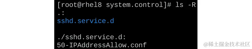 更改保存在 system.control 目录中