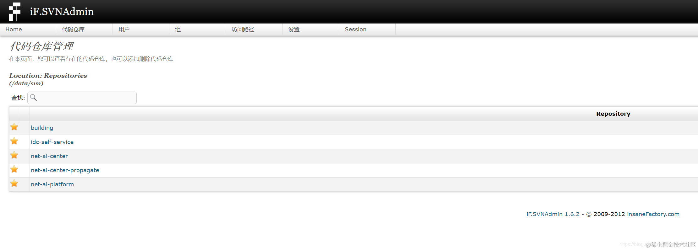 CentOS 迁移SVN以及可视化管理工具iF.SVNAdmin 掘金