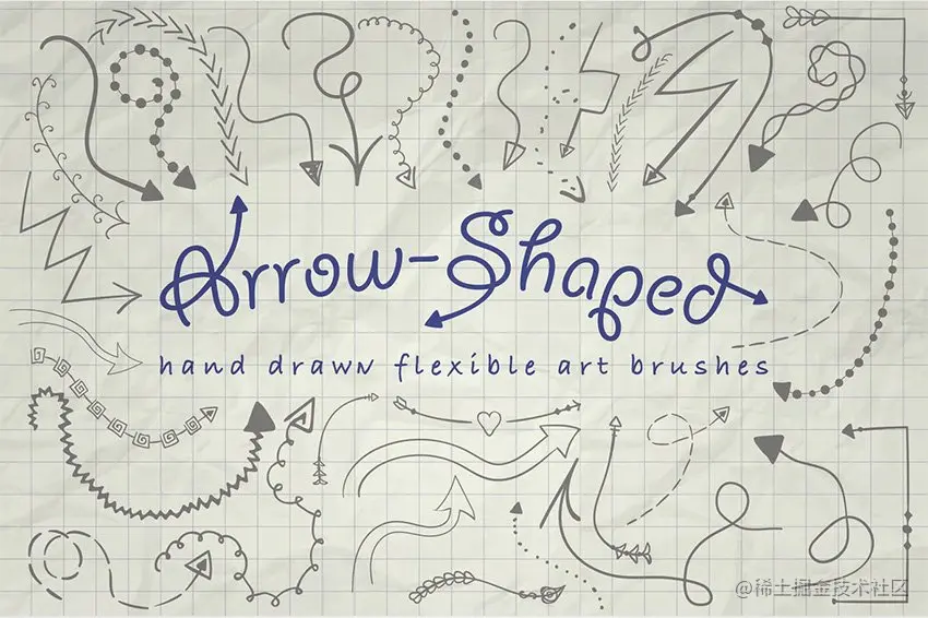 arrow dotted brush