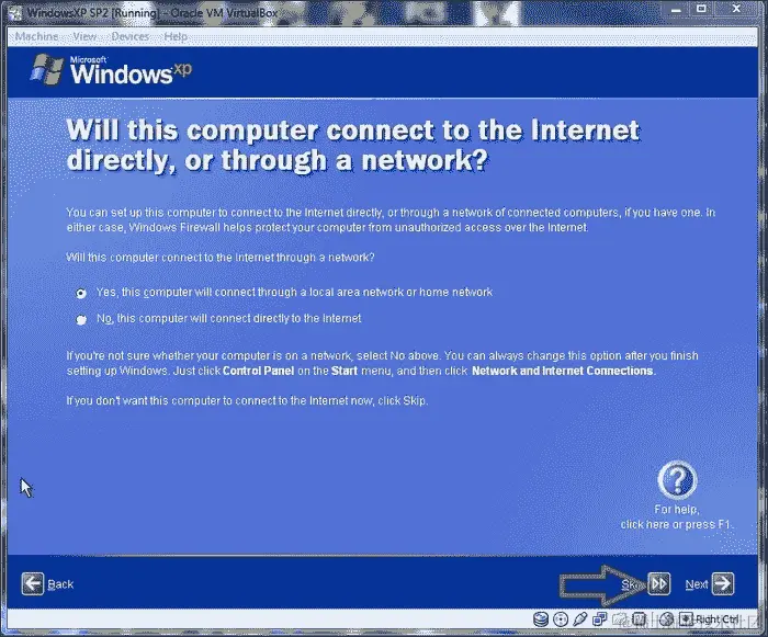 在 Oracle VM VirtualBox 上安装 WindowsXP
