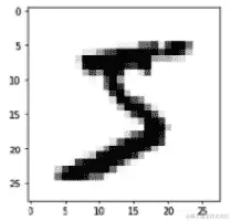 图 16.25 - MNIST 训练集中的第一幅图像