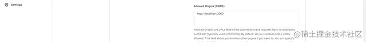 Allowed web origins in Auth0