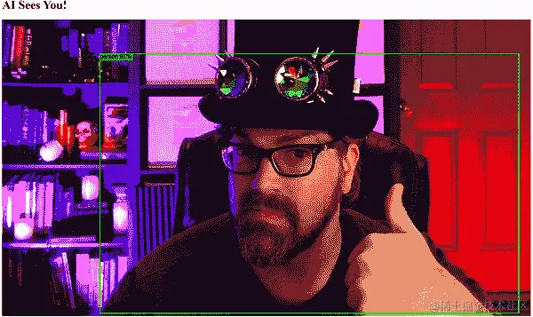 在浏览器中运行的 SSD MobileNet 的屏幕截图