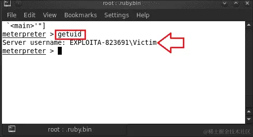 Meterpreter in action