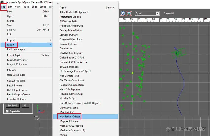 File  Export  Max Script V6Later