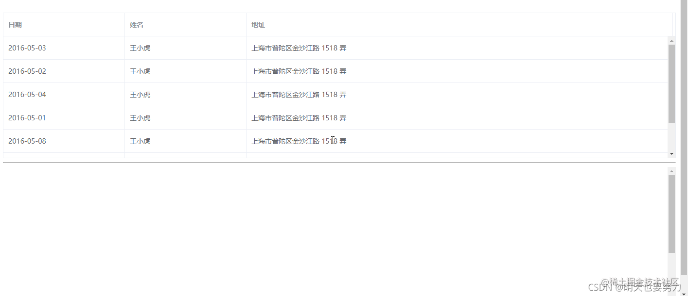 Element- UI scroll bar style modification in the Table component ...
