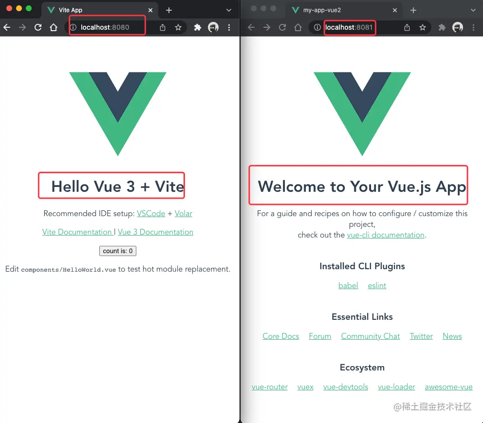 vue2 && vue3