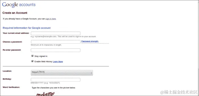 在 AdMob 网站创建账户