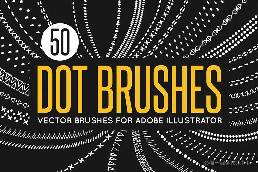 dotted stroke Illustrator brushes