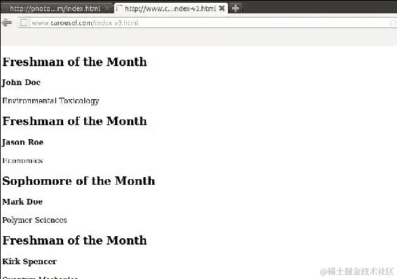 为 Carousel 应用程序构建 JSON 文件