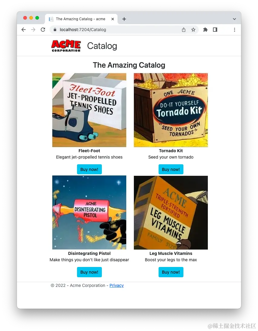 ACME catalog