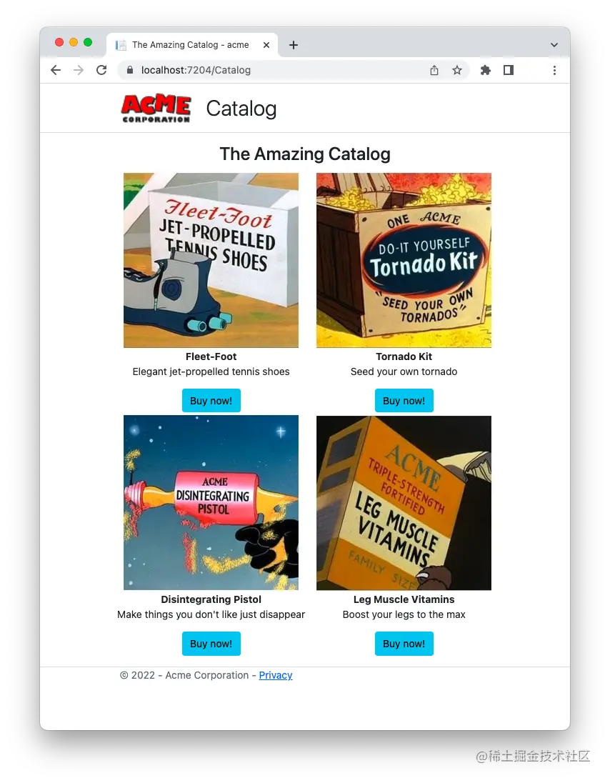 ACME catalog