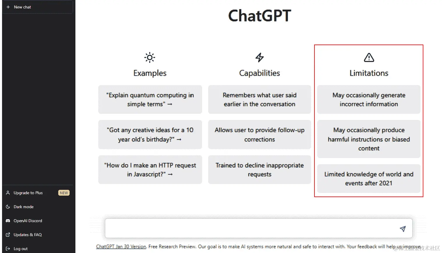 图 3.8 – ChatGPT 限制