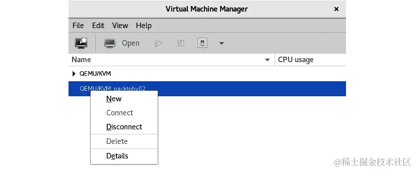 图 7.4 - 在远程 KVM 主机上创建新的虚拟机