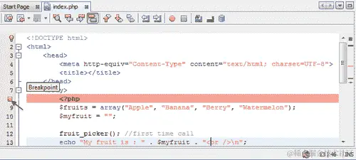 进行操作的时间 — 运行调试会话