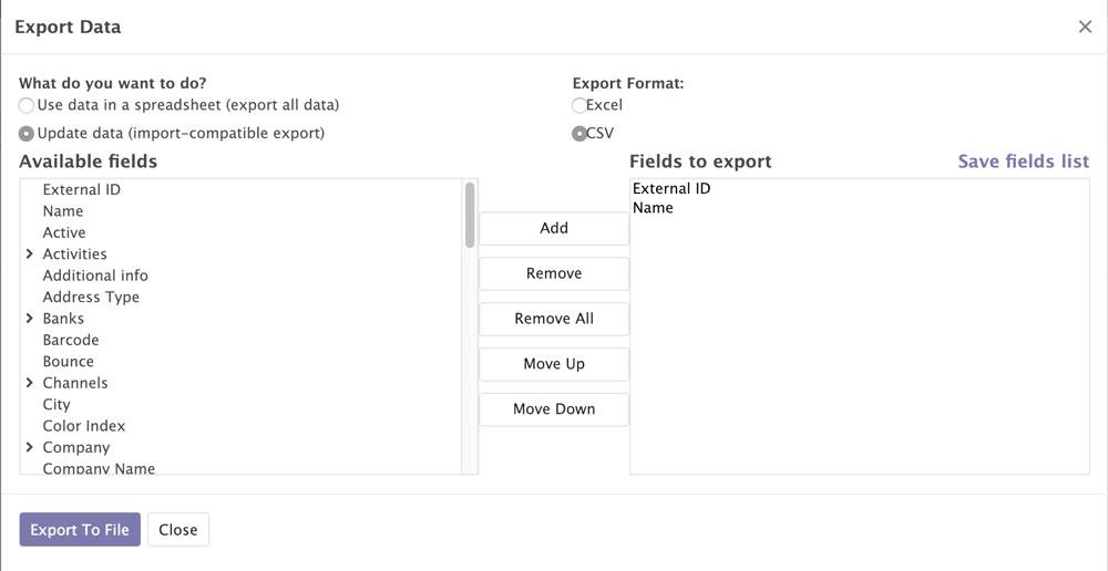 Odoo 12导出数据对话框