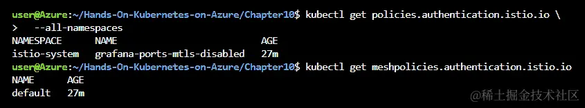 验证只有两个策略存在。