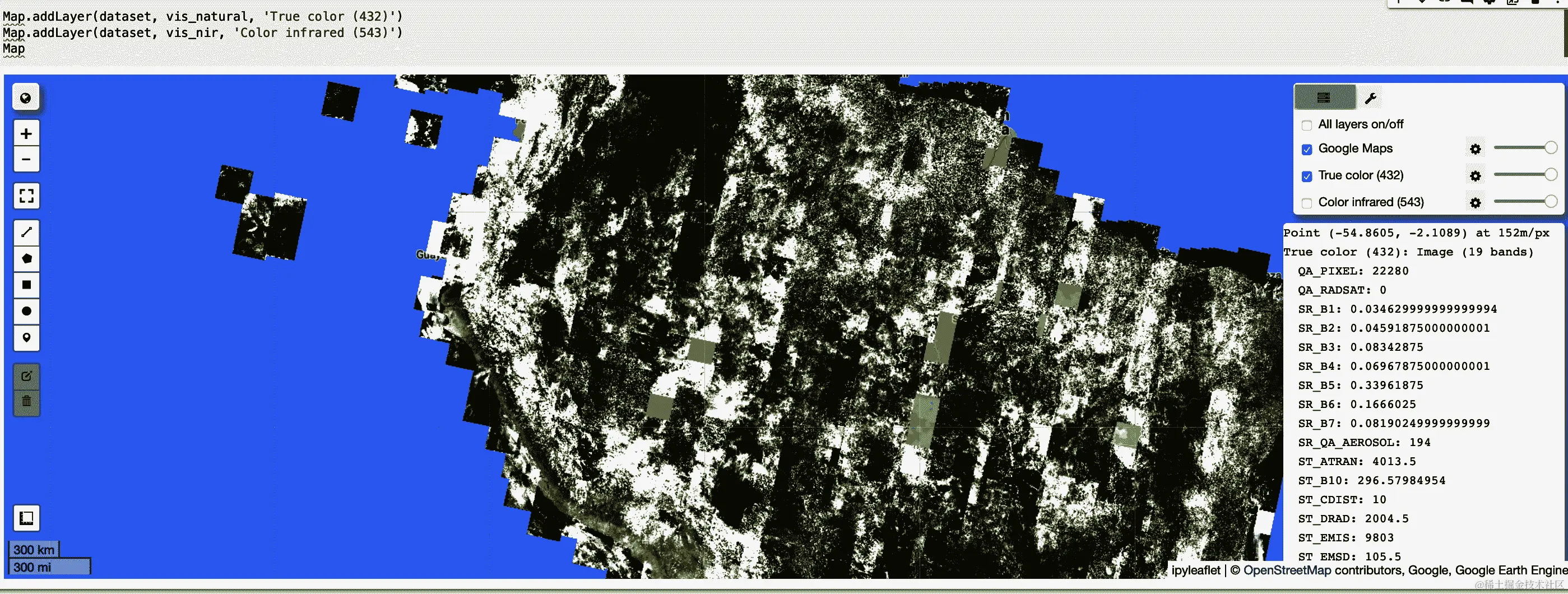Landsat 8/9 不同波段组合