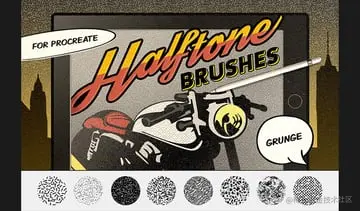 Vintage Comics Grunge Procreate Brushes