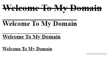 css strikethrough output 1