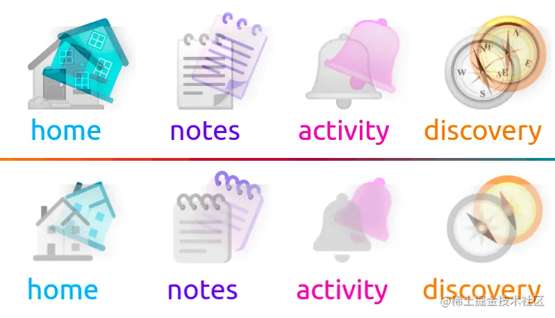 Screenshot collage. Shows the not really blurred, but awkward result with an overlay the size of the top emoji box after applying the backdrop-filter property. This happens both in Chrome (top) and in Firefox (bottom).