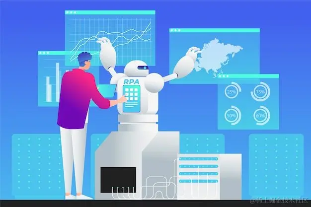 Free vector robotic process automation illustration