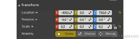 图 5.15：更新变换值