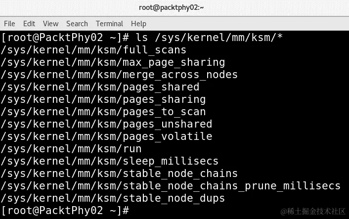 图 15.14 - sysfs 中的 KSM 设置