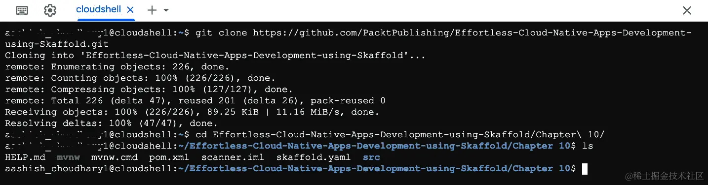 图 8.40 – 克隆 GitHub 存储库