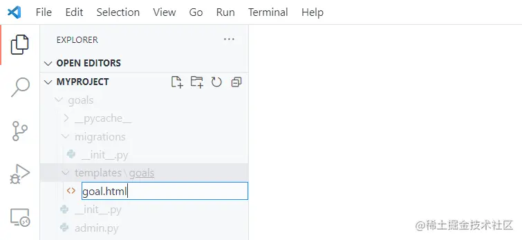 vs code django template