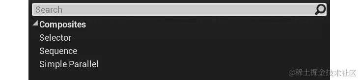 图 13.8：复合节点的完整列表 - 选择器、序列和简单并行