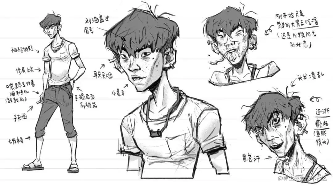 《终极体验》角色设计草图