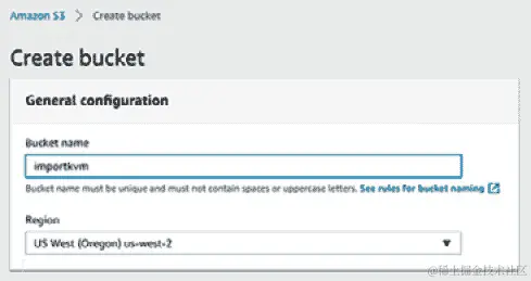 图 13.21 – 创建 S3 存储桶的向导-选择存储桶名称和区域