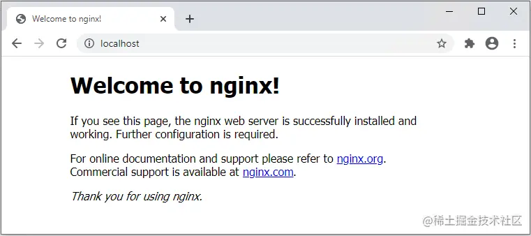 nginx web page via docker