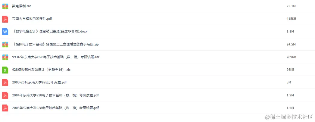 东南大学928(模电)考研真题资料