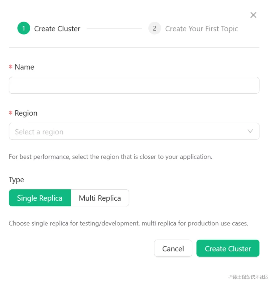 Upstash：创建 Kafka 集群
