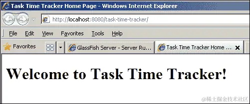 运行任务时间跟踪器项目