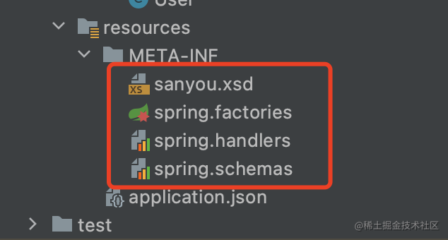 xsd、spring.handlers、spring.schema文件