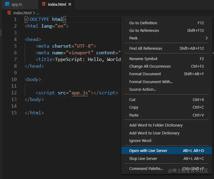TypeScript-Hello-World-Live-Server